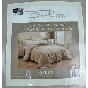 BellaRusso Sand & Snooze Queen Comforter 90"x90" Garment Machine Wash & Dry